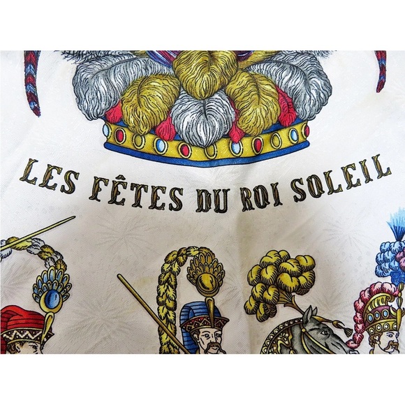 Hermes Red and Gold Scarf - Picture 9 of 14